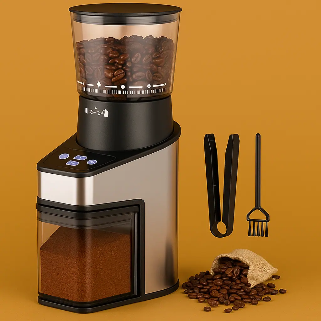Best Electric Coffee Grinders - QJA LCD Touch Screen Grinder
