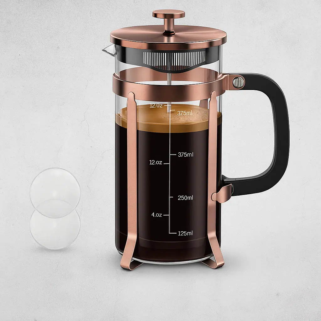 French Press Coffee Makers - QUQIYSO French Press with 4 Filters