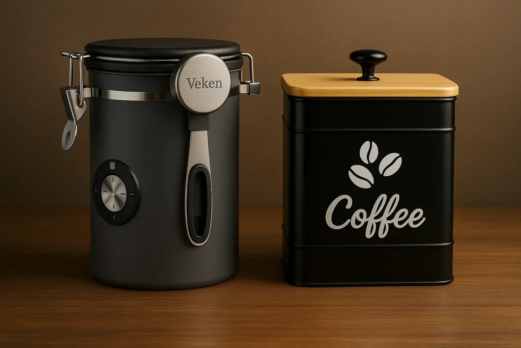 ground coffee storage container
