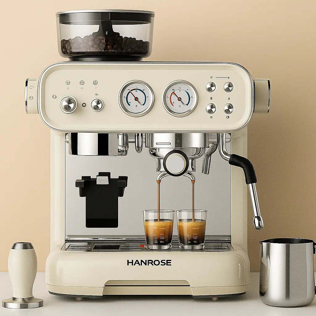 Best Espresso Machine for Beginners - Hanrose Espresso Machine with Grinder